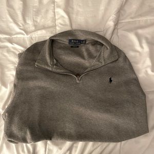 Vintage polo Ralph Lauren grey Quarter zip Large